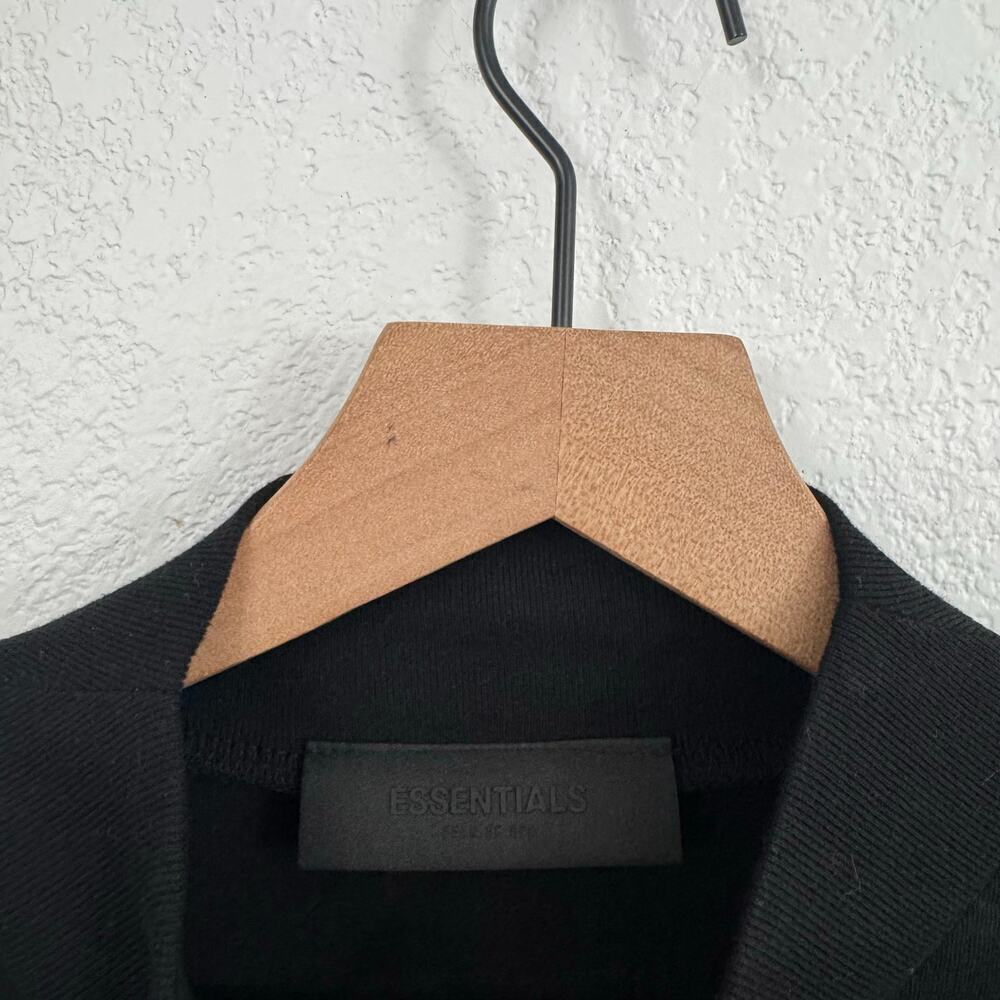 Fear Of God Essentials SS23 Mock Neck Half Sleeve Oversized T-Shirt Jet Black XS - Picture 10 of 12